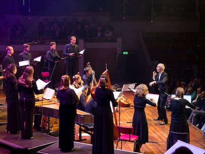 Sébastian Daucé y su Ensemble Correspondances durante el concierto inaugural del pasado viernes.