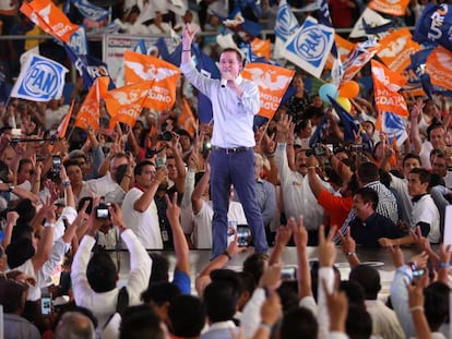 Anaya durante un acto en Playa del Carmen 