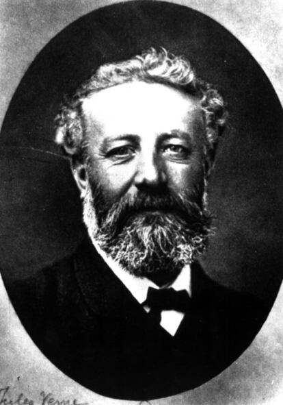 Retrato de escritor francés Julio Verne conservado en la Biblioteca Nacional de Francia.