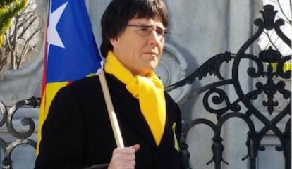 Joaquín Reyes, caracterizado como Carles Puigdemont.