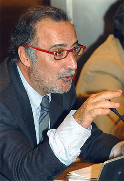 El director general de Tráfico, Pere Navarro, durante su comparecencia ante la Comisión de Interior del Senado.