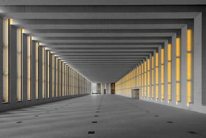 Interior de la Galería de las Colecciones Reales, obra del estudio Mansilla Tuñón Arquitectos, 2015.