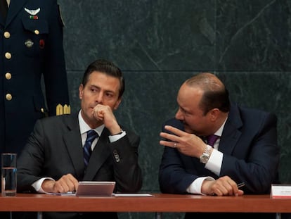 Peña Nieto y César Duarte, en marzo de 2015.