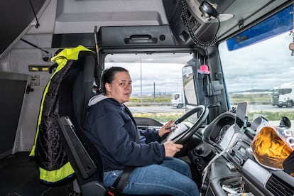 Soraya de Lucas, al volante.
