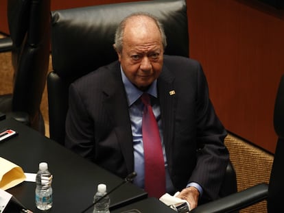 Carlos Romero Deschamps, durante una sesión en el Senado en 2013.