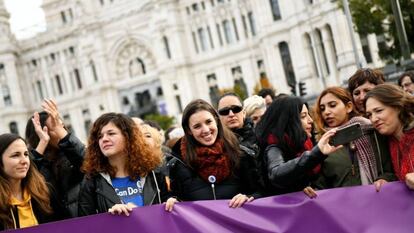 Irene Montero, en una marcha contra la violencia machista en noviembre en Madrid.