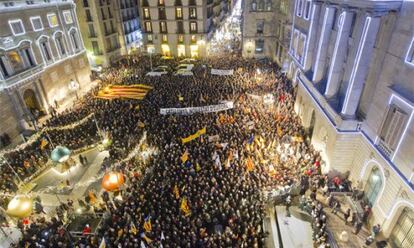 Protestas contra la reforma educativa en Barcelona el pasado lunes. 