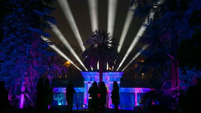 Espectáculo de luz en el Jardín Botánico de Madrid, el17 de noviembre.