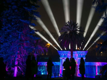Espectáculo de luz en el Jardín Botánico de Madrid, el17 de noviembre.