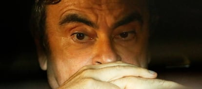 Carlos Ghosn, el 6 de marzo, tras ser puesto en libertad bajo fianza.