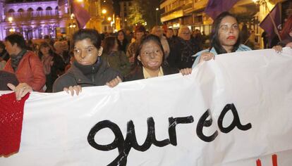 Marcha contra la violencia de genero en San Sebastián.