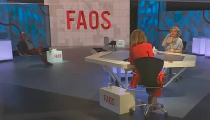 Pilar Rahola, en uno de los programas del programa 'FAQS'.