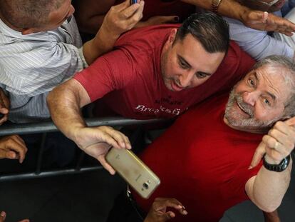 Lula acompanha o julgamento em São Bernardo do Campo.