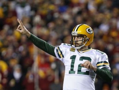 El quarterback de los Green Bay Packers, Aaron Rodgers.