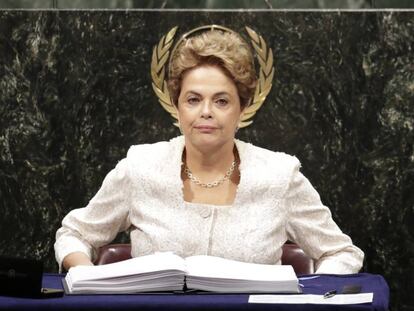 Dilma Rousseff na ONU, no dia 22.