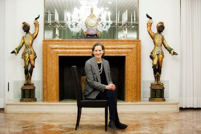 La historiadora y periodista Anne Applebaum, en Údine (Italia), en enero de 2019.