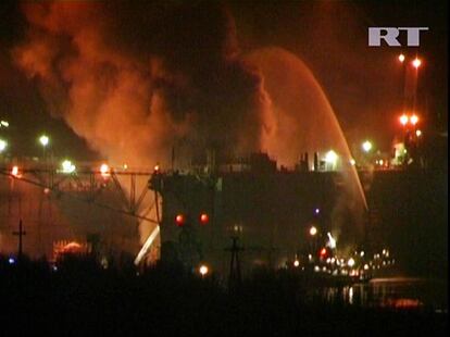 Incendio en el submarino ruso Yekaterinburg.