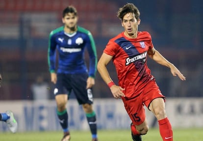 Pedro Arce durante un partido de la temporada pasada