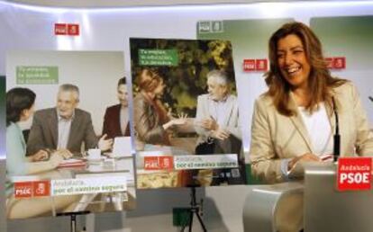 Susana Díaz durante la presentación de la campaña.