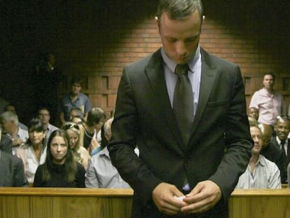 Oscar Pistorius, en un tribunal de Pretoria, en febrero de 2013.