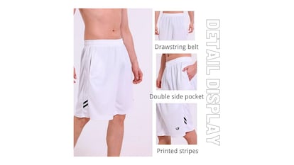 Pantalones cortos deportivos sobre fondo blanco.