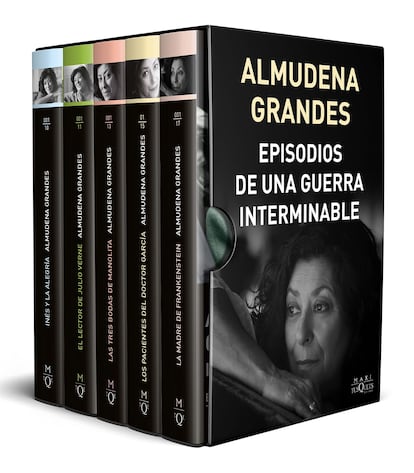Estuche 'Episodios de una guerra interminable', con cinco novelas de Almudena Grandes.