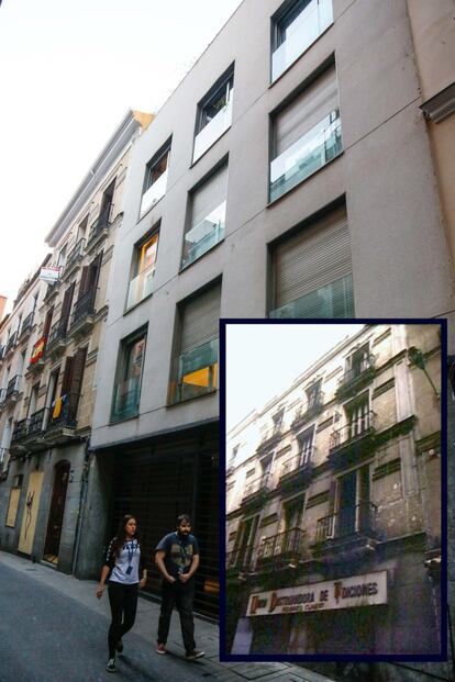 Hace 12 años, las máquinas tiraron abajo las casas del número 4 de la calle de Muñoz Torrero, muy cerca de la Gran Vía, un edificio que gozaba de un nivel de protección estructural (en la imagen de abajo a la derecha). En su lugar levantaron un edificio de un estilo completamente distinto.