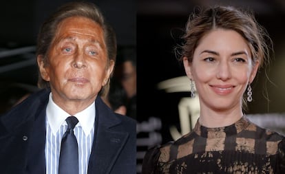 El diseñador Valentino y la cineasta Sofia Coppola.