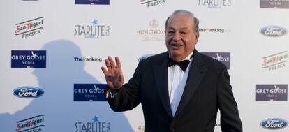 El empresario mexicano Carlos Slim, uno de los 450 invitados que acudieron a la fiesta.