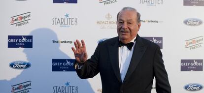 El empresario mexicano Carlos Slim, uno de los 450 invitados que acudieron a la fiesta.