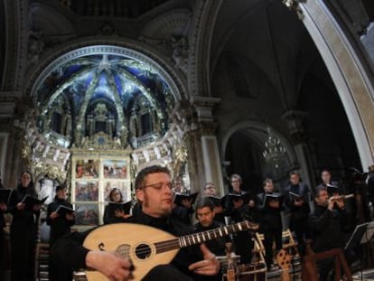 Capella de Ministrers en el ensayo general del Cant de la Sibil.la, en la Catedral de Valencia