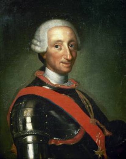 Carlos III rey de Napoles y Sicilia con el nombre de Carlos VII de 1735 a 1759 y Rey de España de 1759 a 1788.