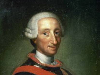 Carlos III rey de Napoles y Sicilia con el nombre de Carlos VII de 1735 a 1759 y Rey de España de 1759 a 1788.