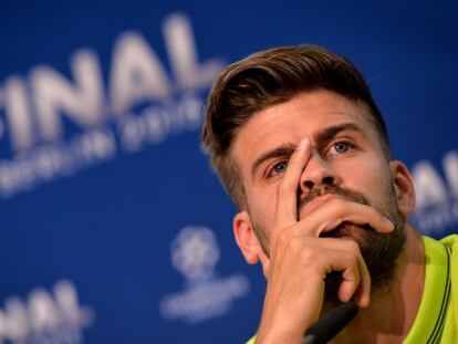 Piqué, en su comparecencia antes de la final.