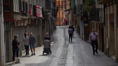 Ambiente en una calle de Peralta, en septiembre de 2020.