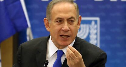 Netanyahu, durante una reuni&oacute;n de su partido, el Likud, en Jerusal&eacute;n el pasado 2 de enero.