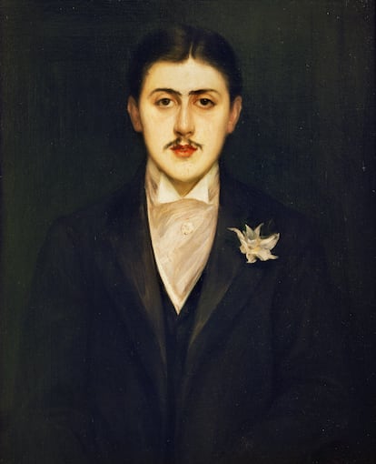 Retrato al óleo del escritor Marcel Proust (1870-1922) realizado Jacques-Emile Blanche. 