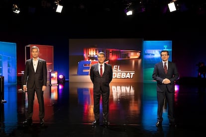 Víctor Font, Joan Laporta y Toni Freixa