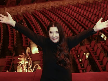 La artista serbia Marina Abramovic este lunes en el Gran Teatre del Liceu. Quique García (EFE)