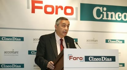 Carlos Ocaña, secretario de Estado de Hacienda y Presupuestos, durante su comparecencia en el Foro Cinco Días.