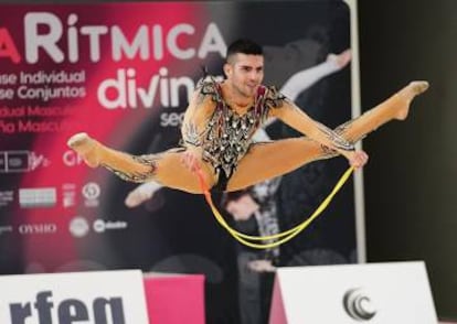 El gimnasta español Cristofer Benítez durante una competición.