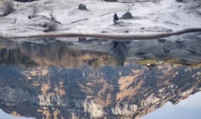 A lake in Seelisberg, Switzerland, where December 21 is the shortest day of the year.