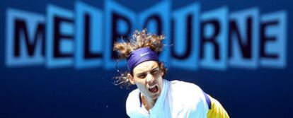 Nadal, durante un entrenamiento en Australia.