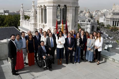Los concejales de PP y Ciudadanos que conforman el Gobierno municipal de Madrid.