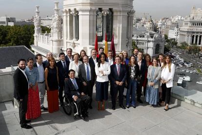 Los concejales de PP y Ciudadanos que conforman el Gobierno municipal de Madrid.