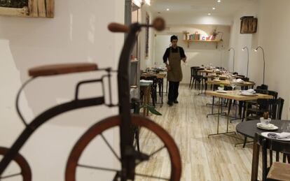 Comedor del restaurante TriCiclo, abierto hace dos meses en Madrid.