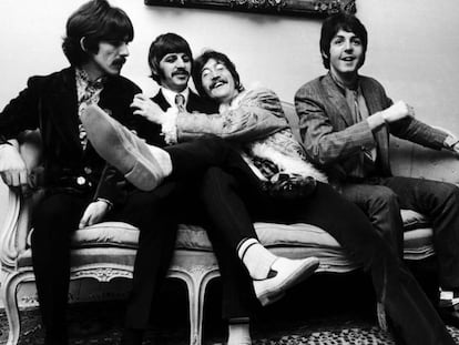 Desde la izquierda, George Harrison, Ringo Starr, John Lennon y Paul McCartney en Londres en mayo de 1967.