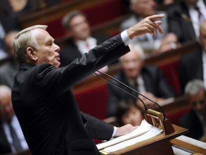 El primer ministro franc&eacute;s, Jean-Marc Ayrault, hoy en Par&iacute;s.