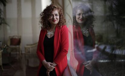 Pilar Jurado, el 28 de febrero, en la sede madrileña de la SGAE.