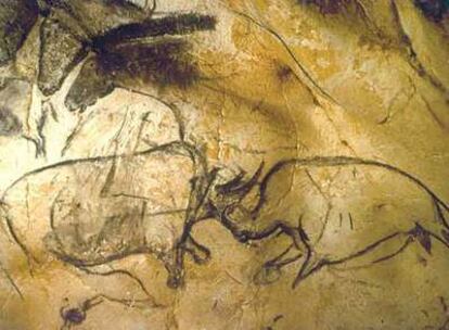 Pintura rupestre de la cueva francesa de Chauvet.